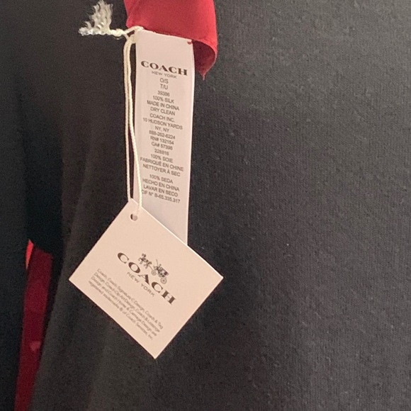 Coach 1941 Red Valentine Silk Scarf - NWT - Picture 7 of 8